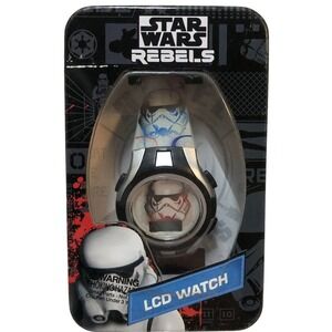 Star Wars Watch‎ LCD Stormtrooper White w/Collector Tin by MZ Berger Co
